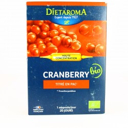 Cranberry Titré en PAC - 20 Ampoules - Dietaroma
