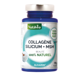 Alcazen Collagène marin Silicium + MSM 100% naturel - 90 g - Natavéa