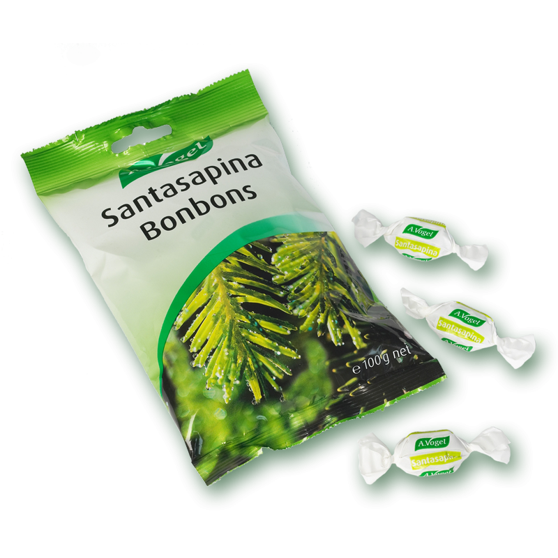 Bonbons Santasapina - Respiration et toux - 100g - A.Vogel - bourgeon de pin Bonbons Santasapina - Respiration et toux - 100g - A.Vogel - bourgeon de pin