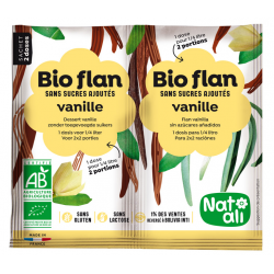 Flan Vanille sans sucre ajouté - 2 sachets de 4g  - Natali