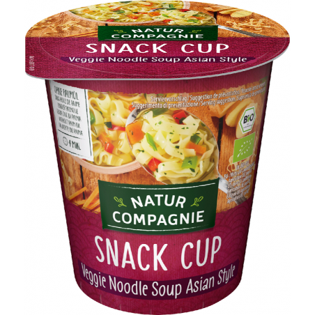 Snack Cup Soupe de légumes et de nouilles à l'asiatique - 55g - Natur Compagnie