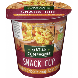 Snack Cup Soupe au poulet et aux nouilles à l'asiatique - 55g - Natur Compagnie