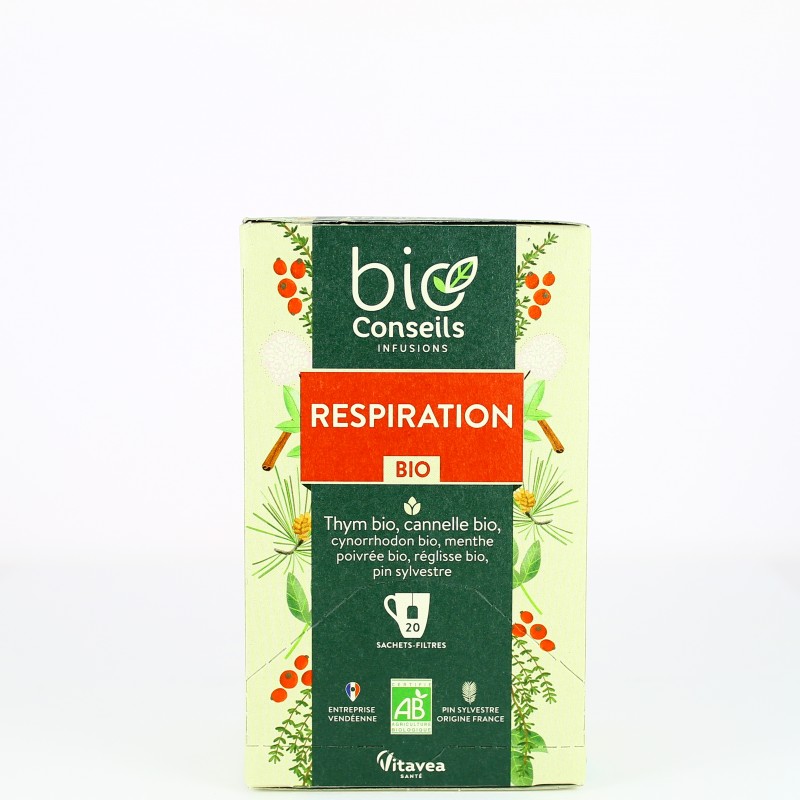 Infusion Respiration Biologique - 20 Sachets - Bio Conseil Infusion Respiration Biologique - 20 Sachets - Bio Conseil