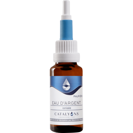 Eau d'argent colloïdal 20 ppm ionisée (yeux) - 20 ml - Catalyons