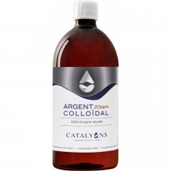 Argent Colloïdal 20 ppm - litre - Flacon 1L  - Catalyons - oligo-éléments