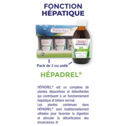 Pack 3 Hepadrel Liquide - 3 Flacons de 250 ml - Naturège Laboratoire