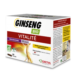 Ginseng Bio Vitalité - 20 Fioles - Ortis Laboratoire