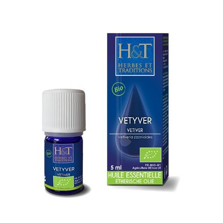 Huile essentielle Vétiver - 5 ml - Herbes et Traditions