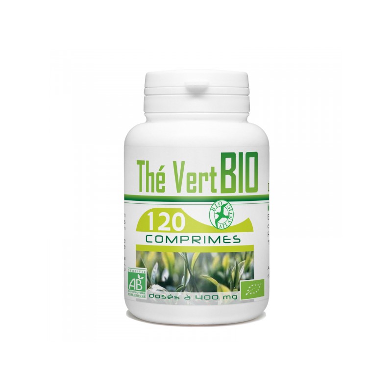Thé Vert bio -Eliminer la rétention d 'eau - 120 comprimés - GPH Diffusion