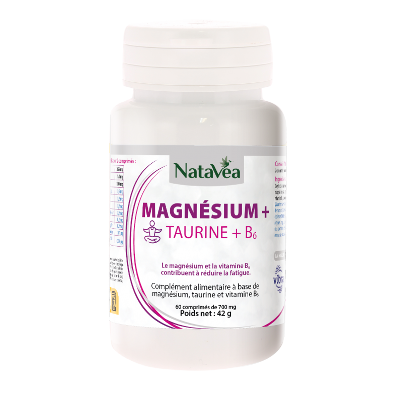 Magnésium+ Taurine + B6 - 60 comprimés - NataVéa Magnésium+ Taurine + B6 - 60 comprimés - NataVéa