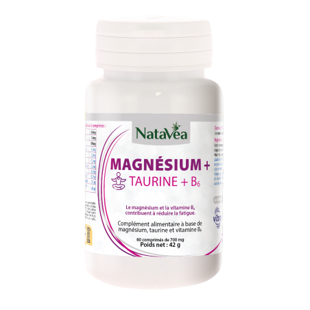 Magnésium+ Taurine + B6 - 60 comprimés - NataVéa