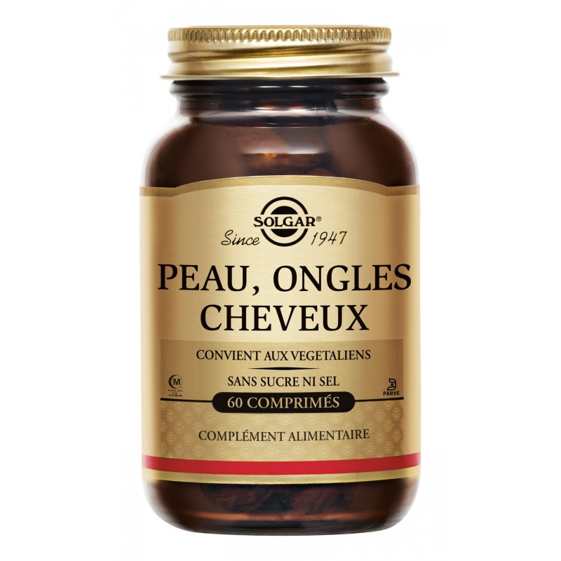 Peau, Ongles, Cheveux - 60 Comprimés - Solgar
