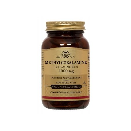 Vitamine B12 (Méthylcobalamine) - 30 Comprimés - Solgar