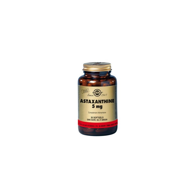 Astaxanthine 5 mg Antioxydant Soleil Vue - Solgar