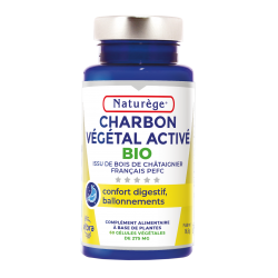 Charbon végétal activé - 60 gélules - Naturège Labratoire