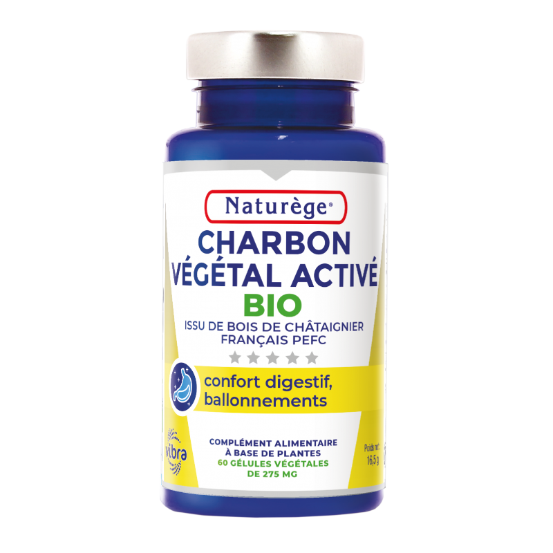 Charbon végétal activé - 60 gélules - Naturège Labratoire Charbon végétal activé - 60 gélules - Naturège Labratoire