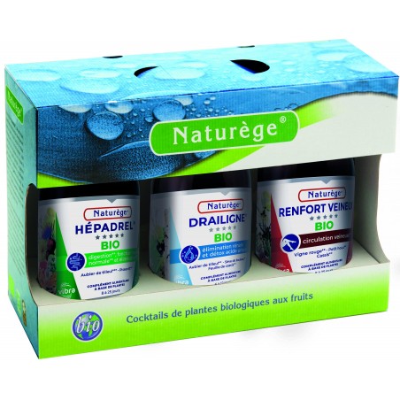 Pack Minceur|Draineur Hepadrel+Drailigne+Renfort veineux - Naturège Laboratoire