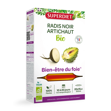 Radis Noir Artichaut Bio - 20 Ampoules de 15ml - Superdiet