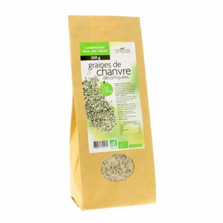 Chanvre Graines Bio Décortiquées - Sachet 200 G
