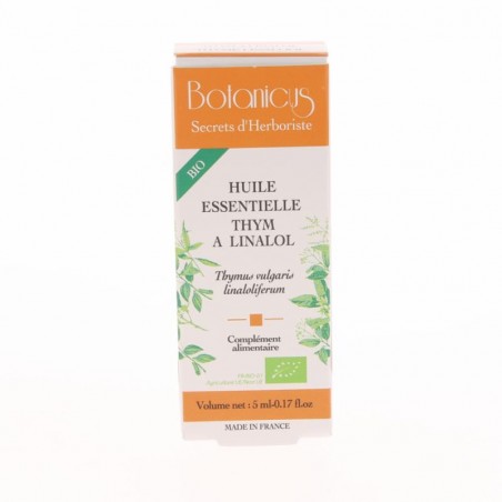 Huile essentielle Thym Linalol - Flacon Gouttes 5ML - Botanicus
