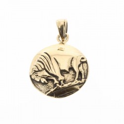 Pendentif Bison doré