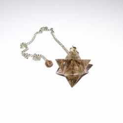 Pendule Merkaba QUARTZ FUME