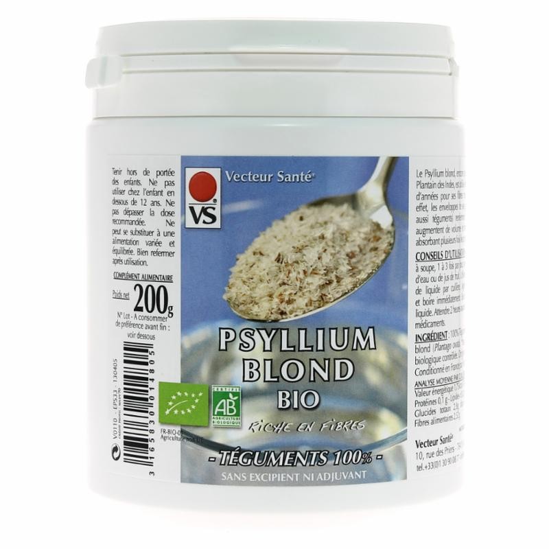Psyllium Blond Biologique - 200 g - Vecteur Santé Psyllium Blond Biologique - 200 g - Vecteur Santé
