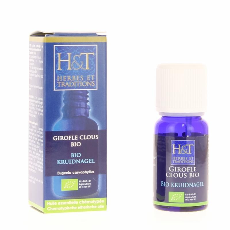 Huile Essentielle de Clous de Girofle - 10 ml - Herbes et Traditions Huile Essentielle de Clous de Girofle - 10 ml - Herbes et Traditions