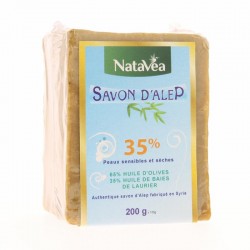 Savon Alep 35% de baies de laurier - Pain savon 200g  - NataVéa