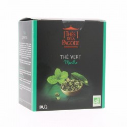 Thé vert Menthe Bio - 20 Sachets - Thé de la Pagode