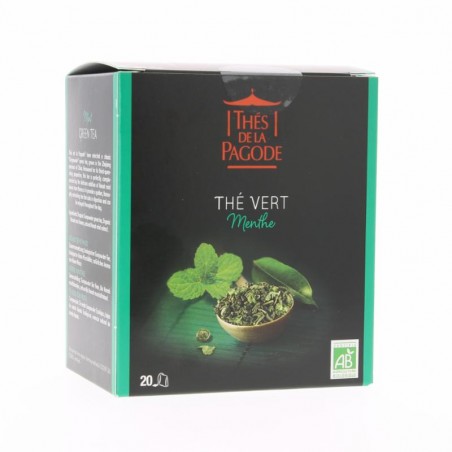 Thé vert Menthe Bio - 20 Sachets - Thé de la Pagode