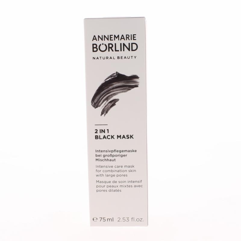 Masque 2 en 1 Black - 75 ml - Annemarie Borlind Masque 2 en 1 Black - 75 ml - Annemarie Borlind