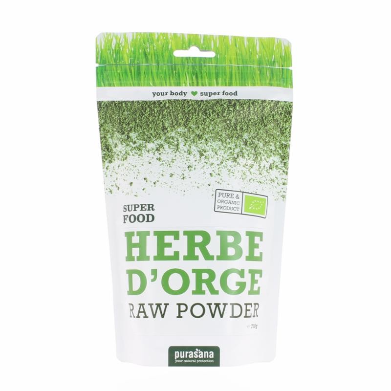 Poudre Herbes Orge - Sachet 200 GR - Purasana Poudre Herbes Orge - Sachet 200 GR - Purasana
