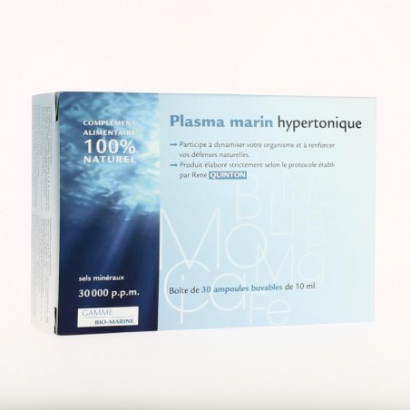 Eau de mer Hypertonique - 30 ampoules de 10 ml - Méthode Quinton - Propos Nature