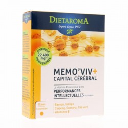Memo'viv + Capital mémoire - 60 Comprimés - Dietaroma