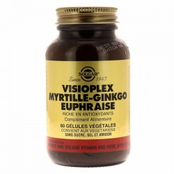 Visioplex Myrtille-Gingko Euphraise - 60 Gélules Végétales - Solgar