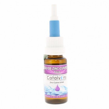 Eau zinc-cuivre (yeux) - Flacon compte gouttes 20 ml - Catalyons