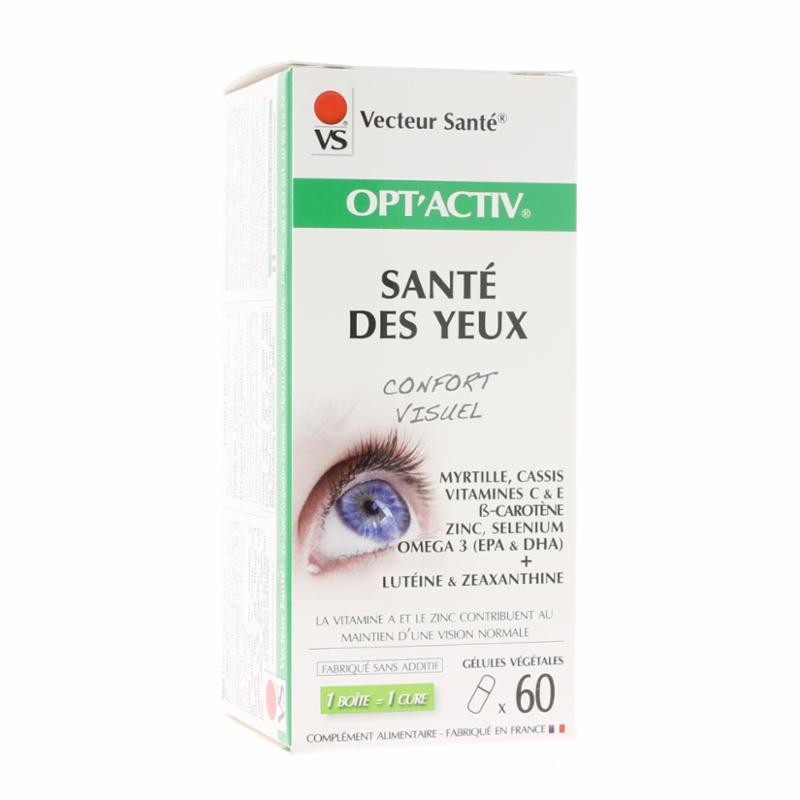 Opt'activ - Santé des Yeux - Myrtille Vision - 60 gélules - Vecteur Santé Opt'activ - Santé des Yeux - Myrtille Vision - 60 gélules - Vecteur Santé