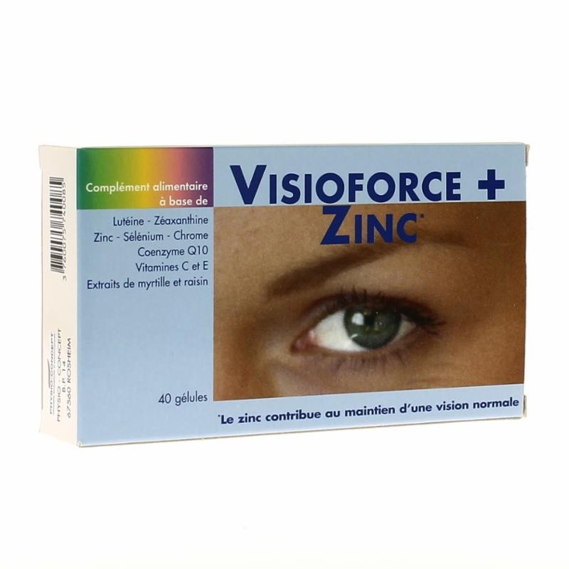 Visioforce + Zinc - 40 Gélules - Nutrition Concept Visioforce + Zinc - 40 Gélules - Nutrition Concept