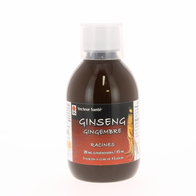 Ginseng Gingembre Liquide - 15 ml - Vecteur Santé Ginseng Gingembre Liquide - 15 ml - Vecteur Santé