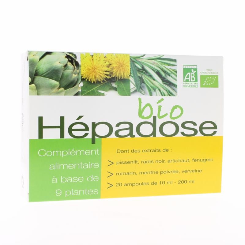 Hépadose Bio Foie & Digestion - 20 Ampoules - Nutrition concept - Détox foie