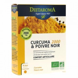 Curcuma 6000 +poivre noir - 30 comprimés - Dietaroma