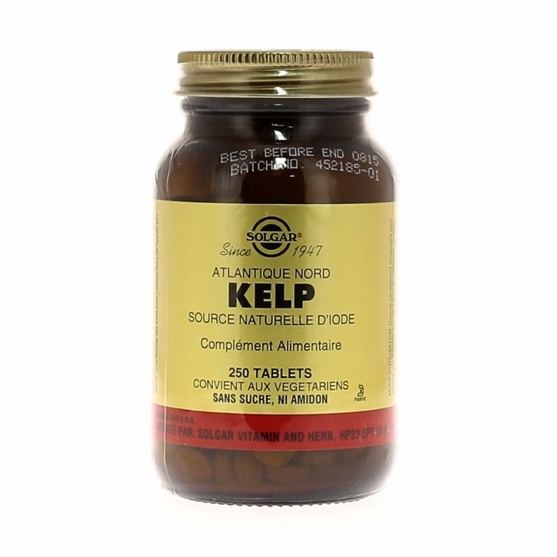 Kelp Source Naturelle d'Iode - 250 Tablets - Solgar