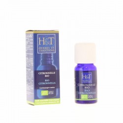 Huile essentielle Citronnelle bio - 10 ml - Herbes et Traditions