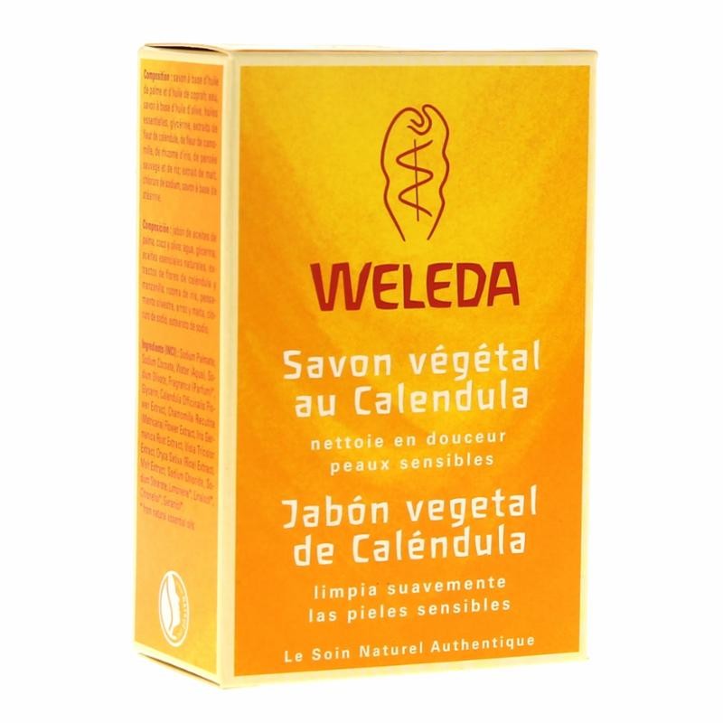 Savon végétal Calendula - Pain Savon 100 G - Weleda Savon végétal Calendula - Pain Savon 100 G - Weleda