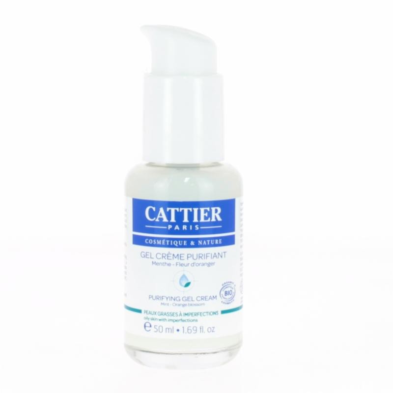 Gel Crème Purifiant Menthe Fleur d'Oranger - Pot 50 ml - Cattier Gel Crème Purifiant Menthe Fleur d'Oranger - Pot 50 ml - Cattier