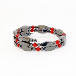 Bracelet Grenade/Hématite - Magnétique Vibration