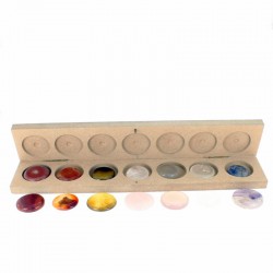 Boite pierres plates 7 Chakras