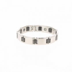 Bracelet acier et Noir 9...