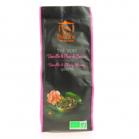 Thé vert Vanille Fleur de cerisier - Vrac 100g - Thés de la Pagode